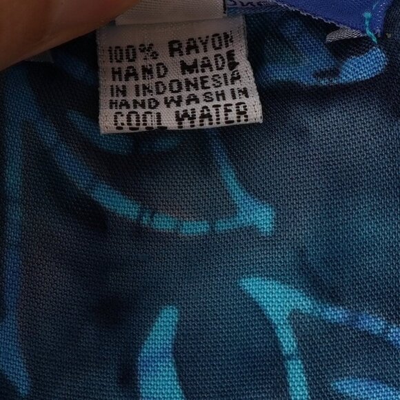 Mexicali Blues Button Front Midi Maxi Dress Sunflower Blue Tie Dye - Small - Picture 7 of 8